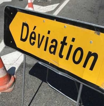 Entrée sud de la capitale : circulation déviée sur la route régionale n°22