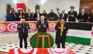 Kais Saïed préside la cérémonie commémorant le 71ème anniversaire de l’assassinat du leader syndicaliste Farhat Hached