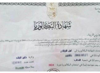 Erreur sur un diplôme de baccalauréat : « Hors du pays » au lieu de Kasserine pour une élève