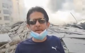 Le chanteur libanais Mouïn Chérif accuse Israël de viser civils et artistes devant sa maison détruite