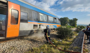 Incendie dans un train entre Sousse et Tunis