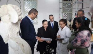 Patrimoine : Amina Srarfi inspecte la Cathédrale Saint-Louis et “El Karraka”