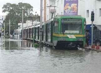 Intempéries : suspension du trafic du métro, de la ligne TGM et des bus de la banlieue sud