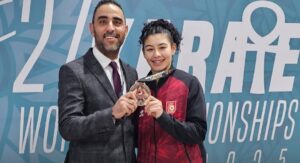 FB_IMG_1764538278911 Wafa Mahjoub offre à la Tunisie le bronze aux Mondiaux de karaté en Égypte