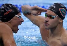 Photo du jour : Jaouadi adresse un salut militaire à Hafnaoui après un doublé tunisien historique aux NCAA